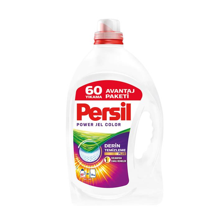 ژل ماشین لباسشویی پرسیل 60 بار مصرف 9 کیلوگرم  persil power jel color